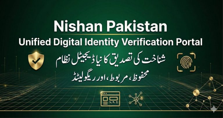 Featured image showing Nishan Pakistan unified digital identity verification portal launched by NADRA for secure government and institutional access